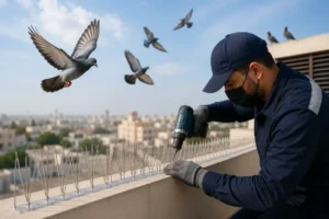 تركيب طارد الحمام في الكامل