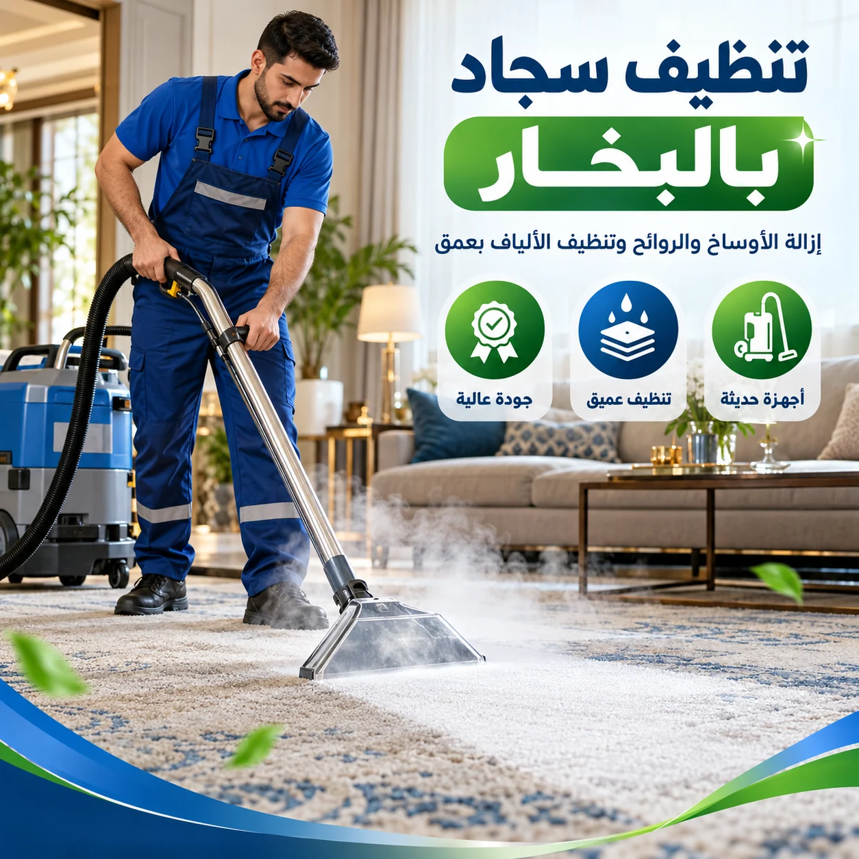 تنظيف سجاد وموكيت بالبخار برابغ